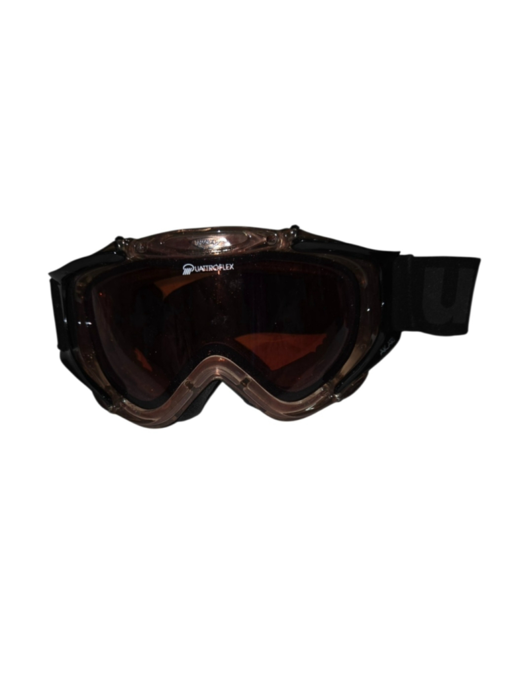 Vintage Alpina Quattroflex Challenge Ski Snowboard Goggles Clear Brown - Picture 2 of 7